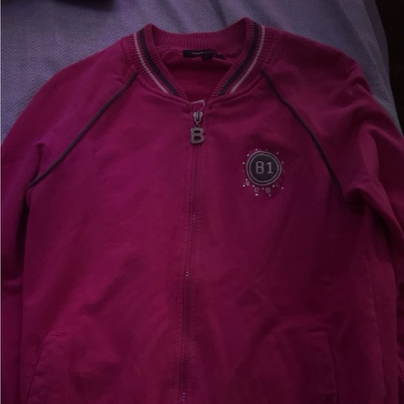 bcbg cheerleader type zip up hoodie - Picture 1 of 4